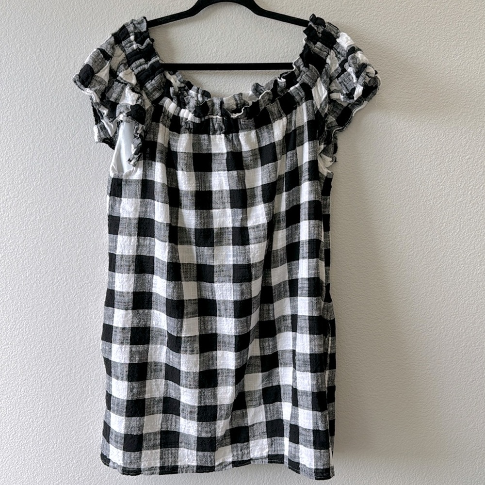 Philosophy Off Shoulder Linen Mini Dress Large